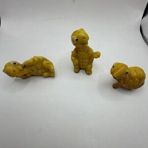Vintage Turtles Resin Plastic Minatures Pencil Toppers Set of 3